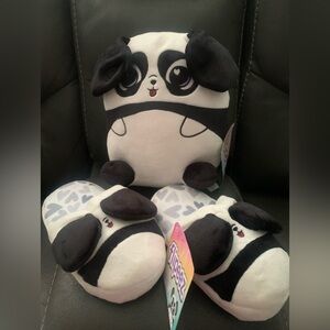 Flipeez Panda Plush and Slippers bundle